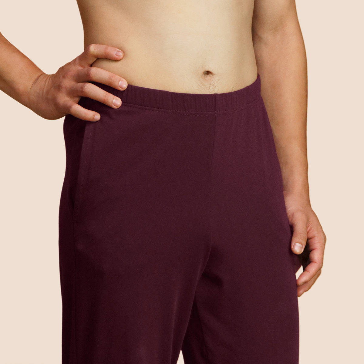 Bas de pyjama lie-de-vin pour homme Pétrone