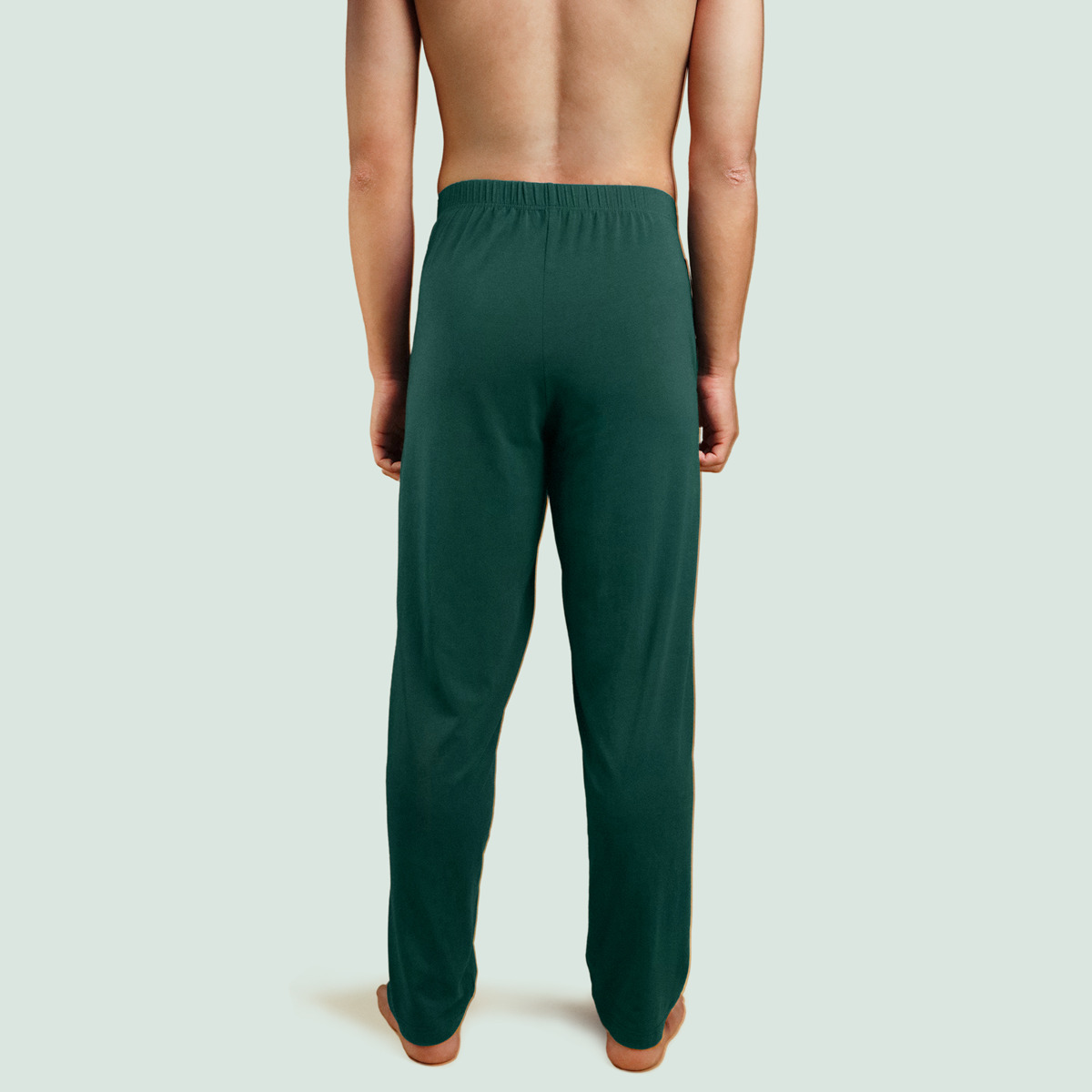 Pantalon de pyjama vert bouteille pour homme pétrone