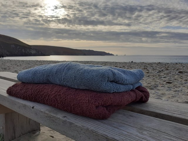 Drap de Bain 100x140 "Bleu Nébuleux" en Coton 100 % Biologique    5