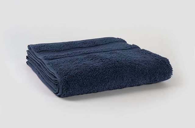 Drap de Bain 100x140 "Bleu Ténébreux" en Coton 100 % Biologique     3