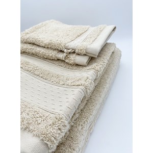 Serviette de Toilette  "Cœur de Macadamia" en Coton 100 % Biologique    