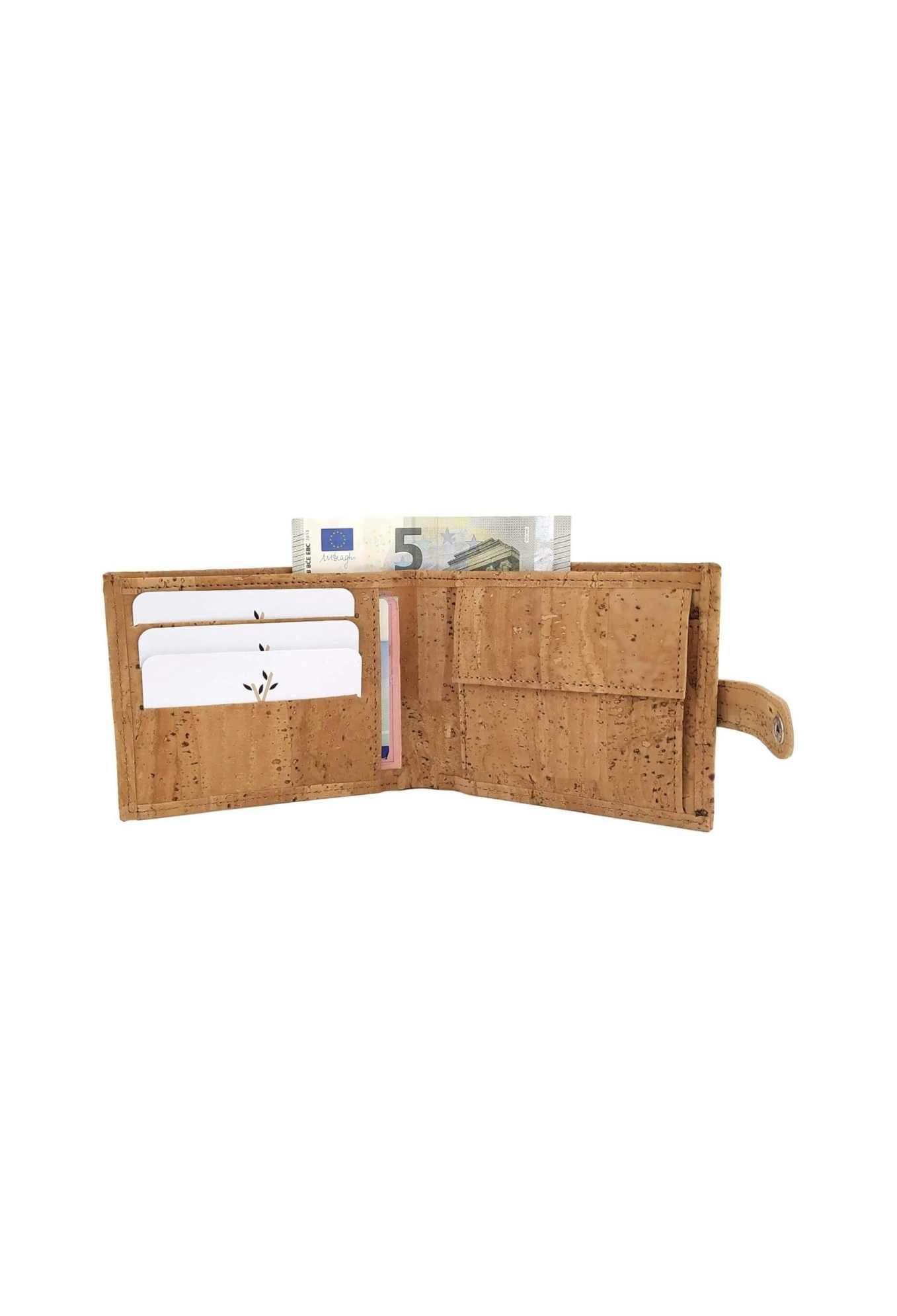 Portefeuille homme en liège beige Alex   13