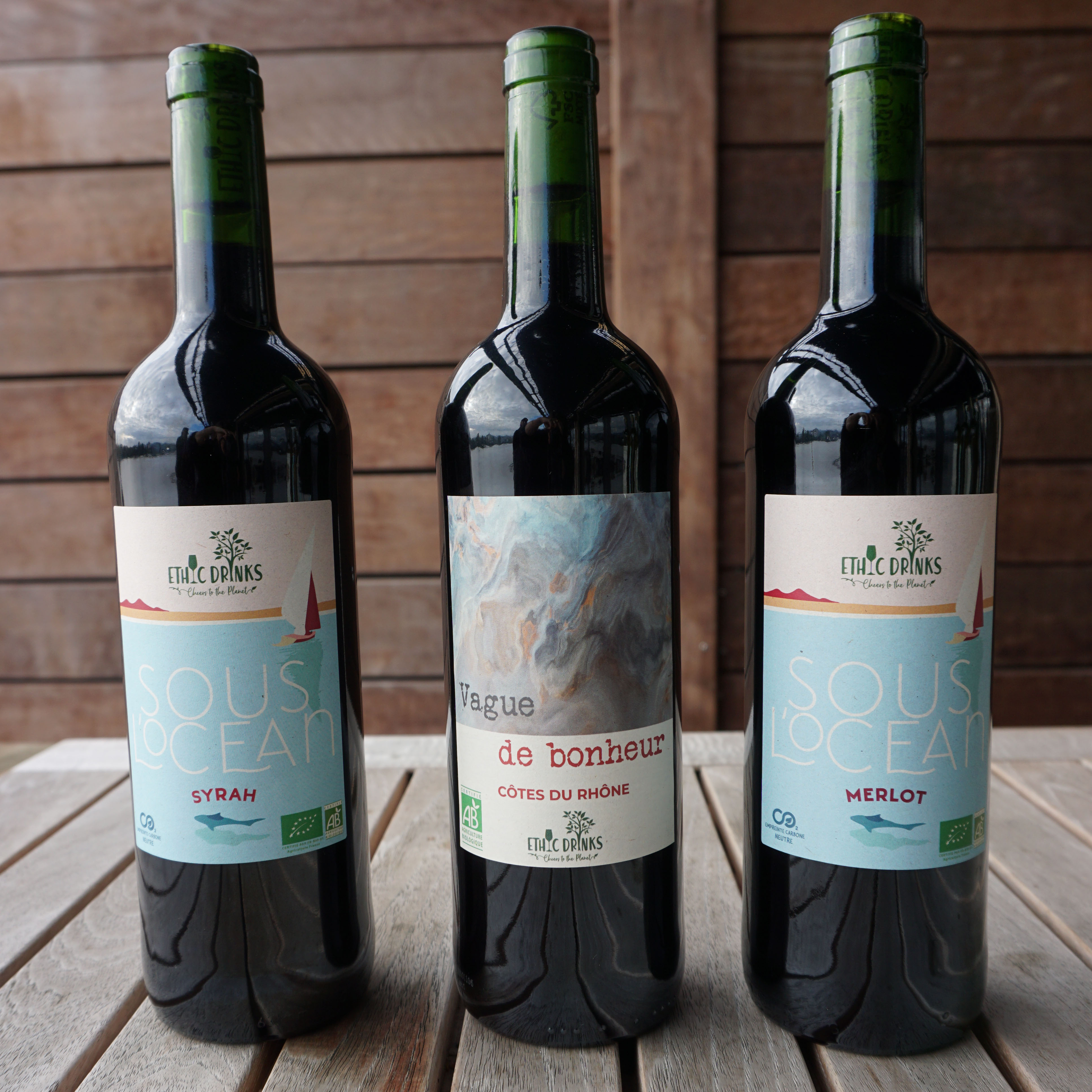 Coffret 3 Bouteilles de Vin Rouge Bio - EthicDrinks