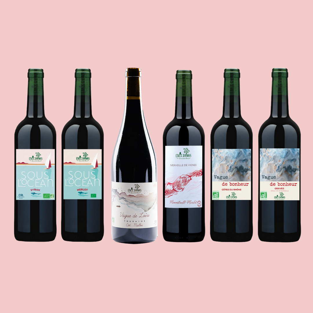 Coffret de 6 bouteilles de vin rouge Bio - EthicDrinks