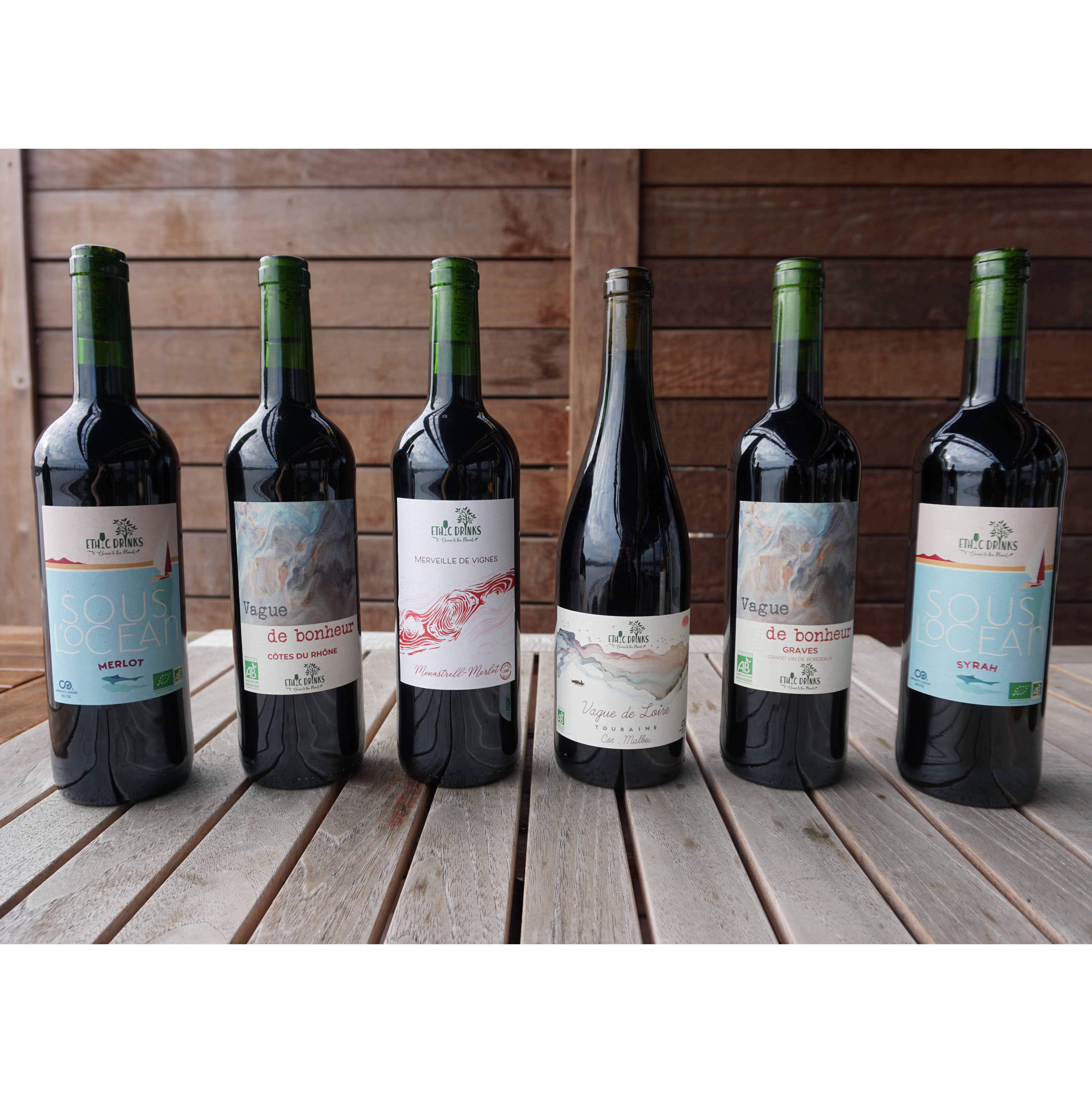 Coffret de 6 bouteilles de vin rouge bio - EthicDrinks