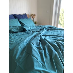 Housse de Couette "Abysse" en Percale de Coton 100 % Biologique (1 personne : 140 x 200)    