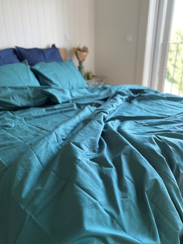 Housse de Couette "Abysse" en Percale de Coton 100 % Biologique (1 personne : 140 x 200)     6