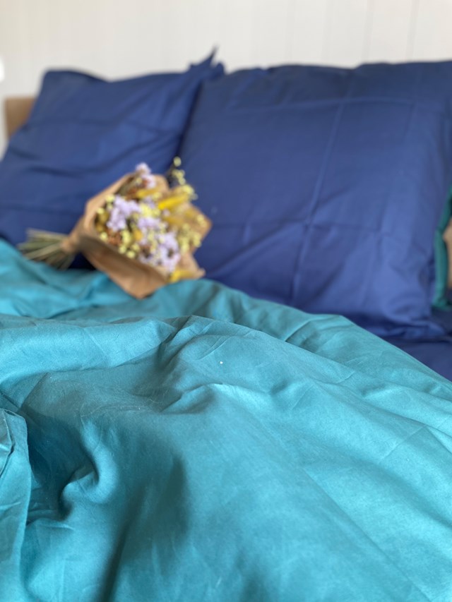 Housse de Couette "Abysse" en Percale de Coton 100 % Biologique (2 personnes)   5