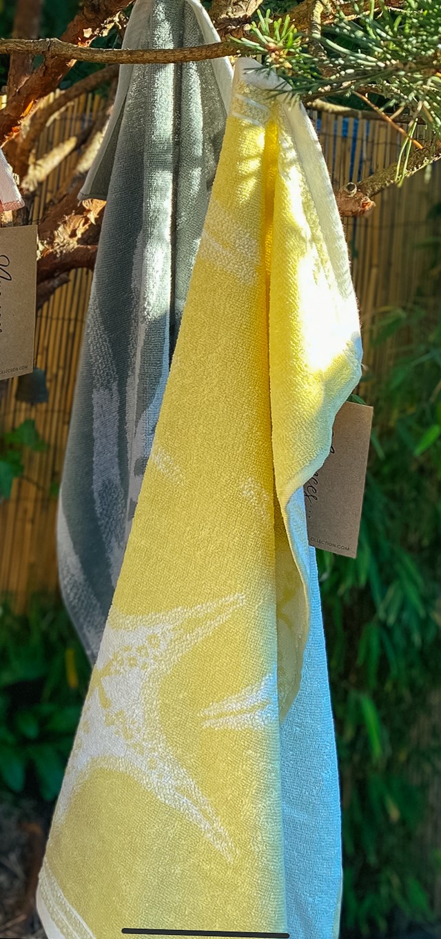 Torchon en éponge motif "Étoile de Mer" 100 % Coton Biologique 350 gr/m2 7