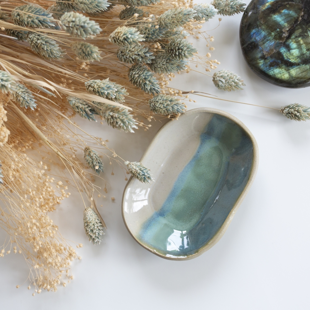 Porte-savon artisanal couleur dégradé en céramique 3