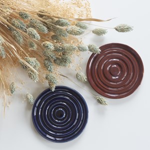 Coupelle / Porte-savon artisanal rond spirale