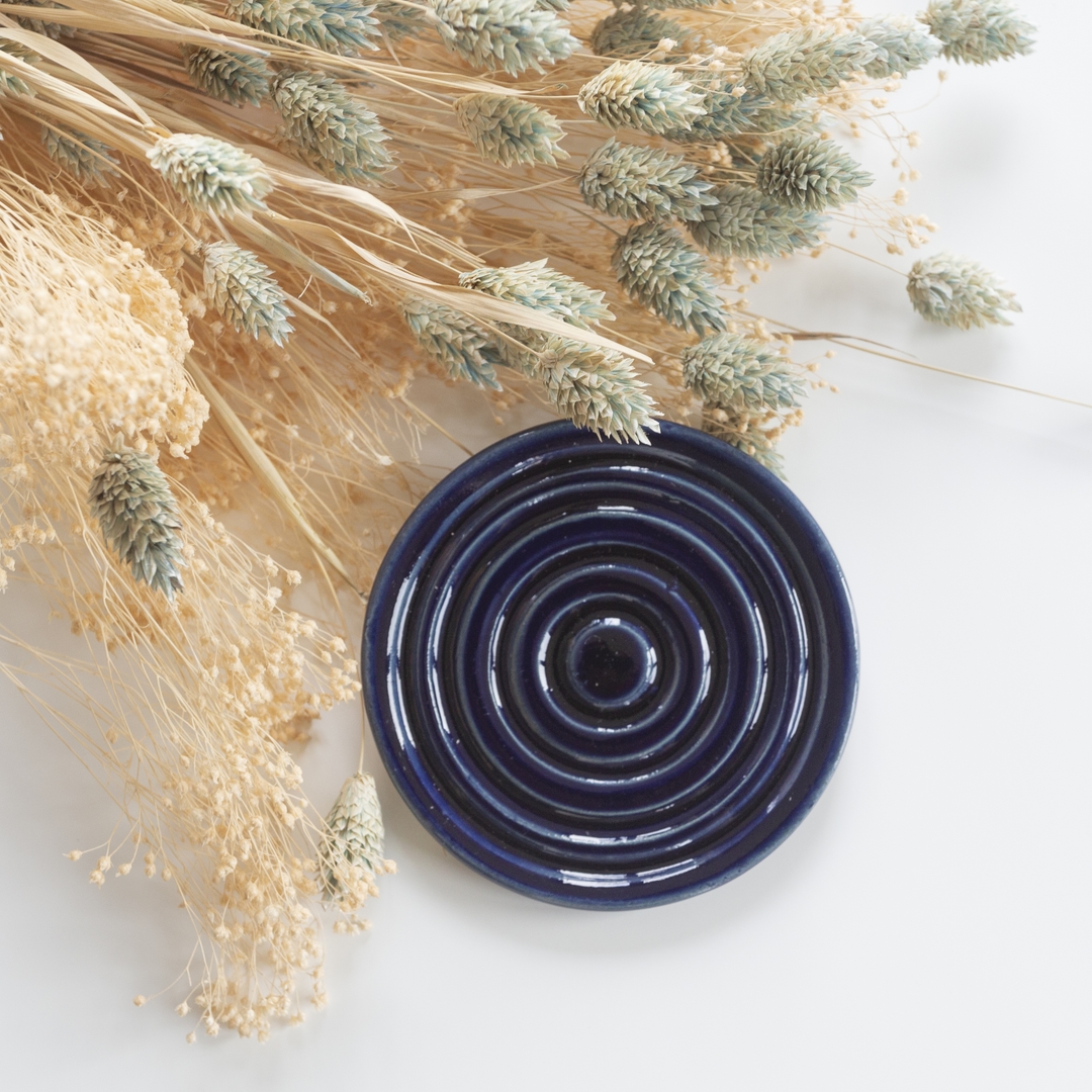 Coupelle / Porte-savon artisanal rond spirale 3