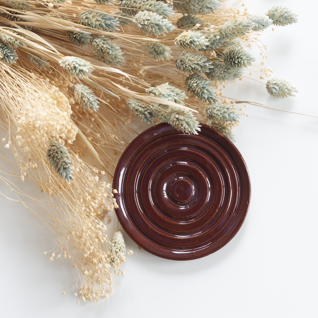Coupelle / Porte-savon artisanal rond spirale 4