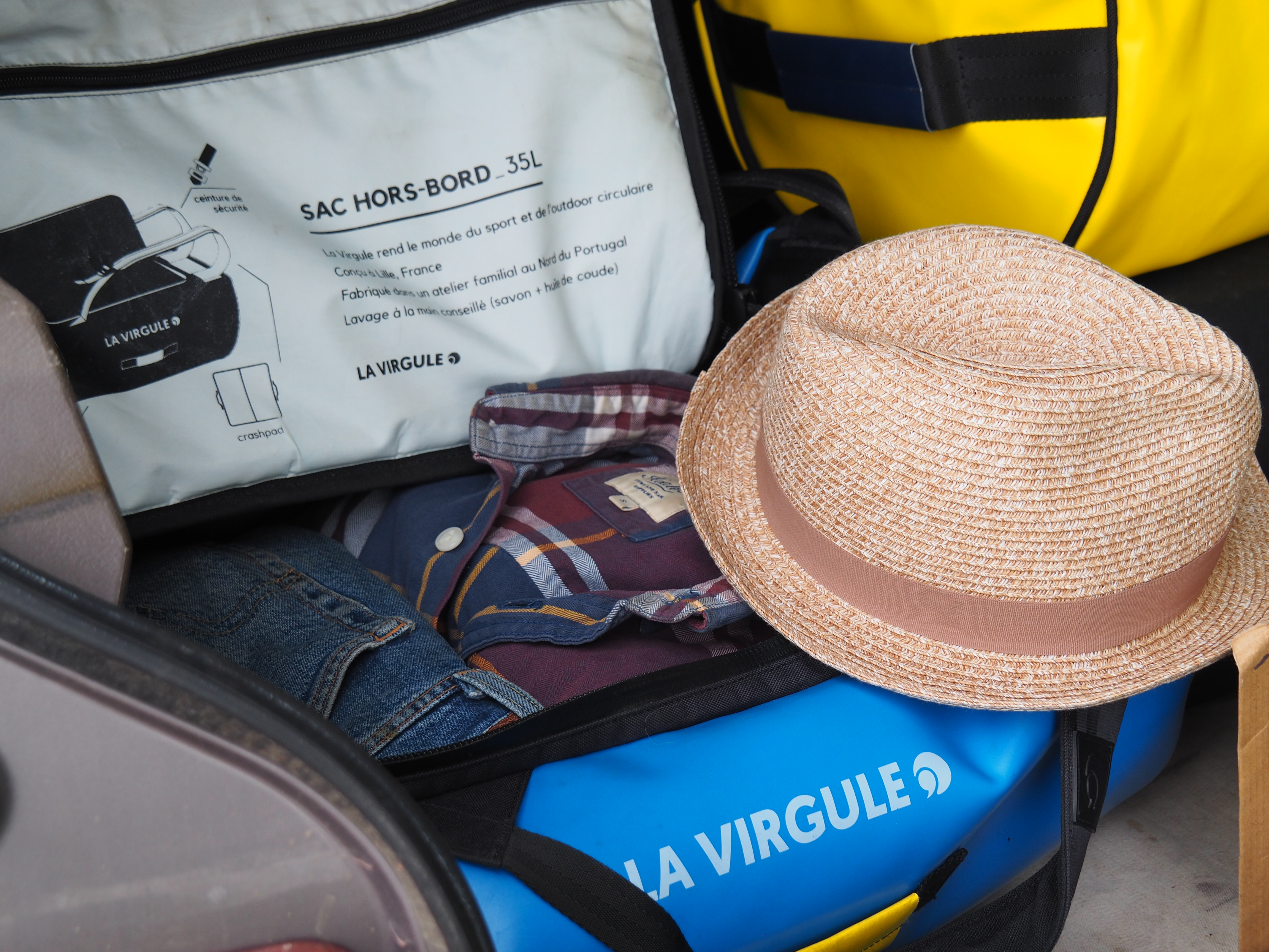 Sac weekend upcyclé - Bleu - 35 litres 6