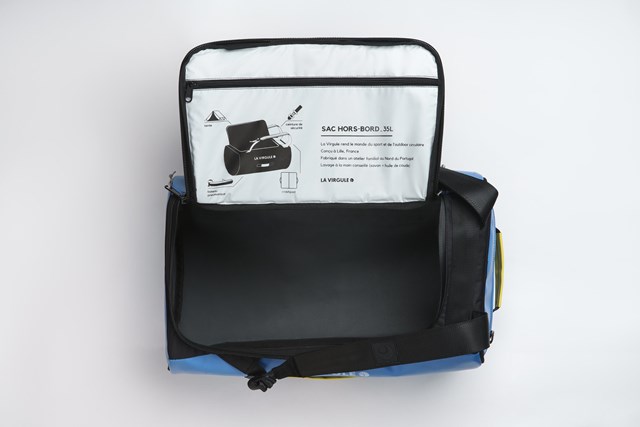 Sac weekend upcyclé - Bleu - 35 litres 4