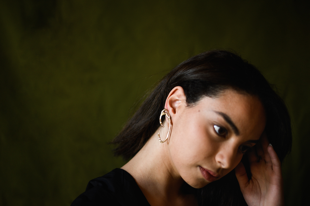 Boucles d'oreilles Galatée Bronze dorées à l'or fin 24 carats 3