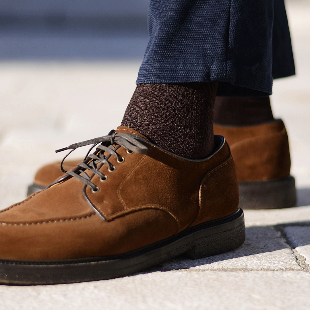 Chaussettes fil d'Ecosse marron pour hommes