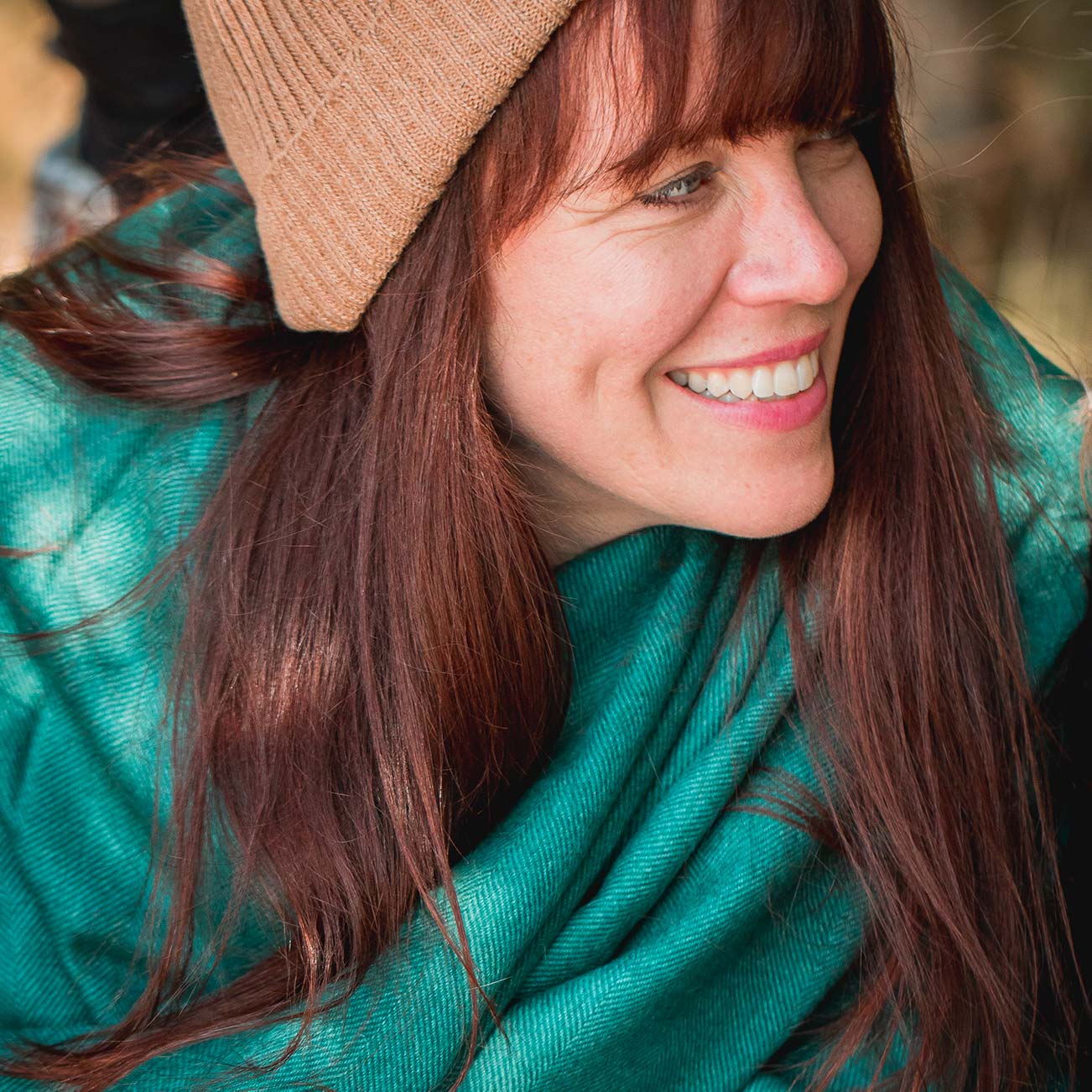 étole en royal alpaga vert émeraude