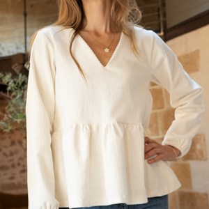 Blouse velours cotelé coton biologique GOTS - Lou