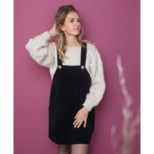 Robe salopette en velours côtelé coton biologique GOTS - Scarlett