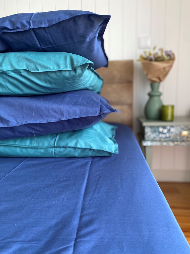 Drap Housse "Bleu Ténébreux" en Percale de Coton 100 % Biologique    4