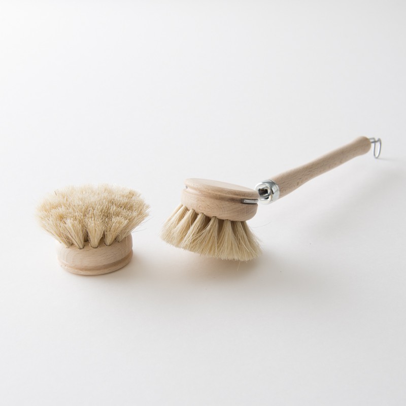 Brosse à vaisselle douce en bois, fabriquée en Suède