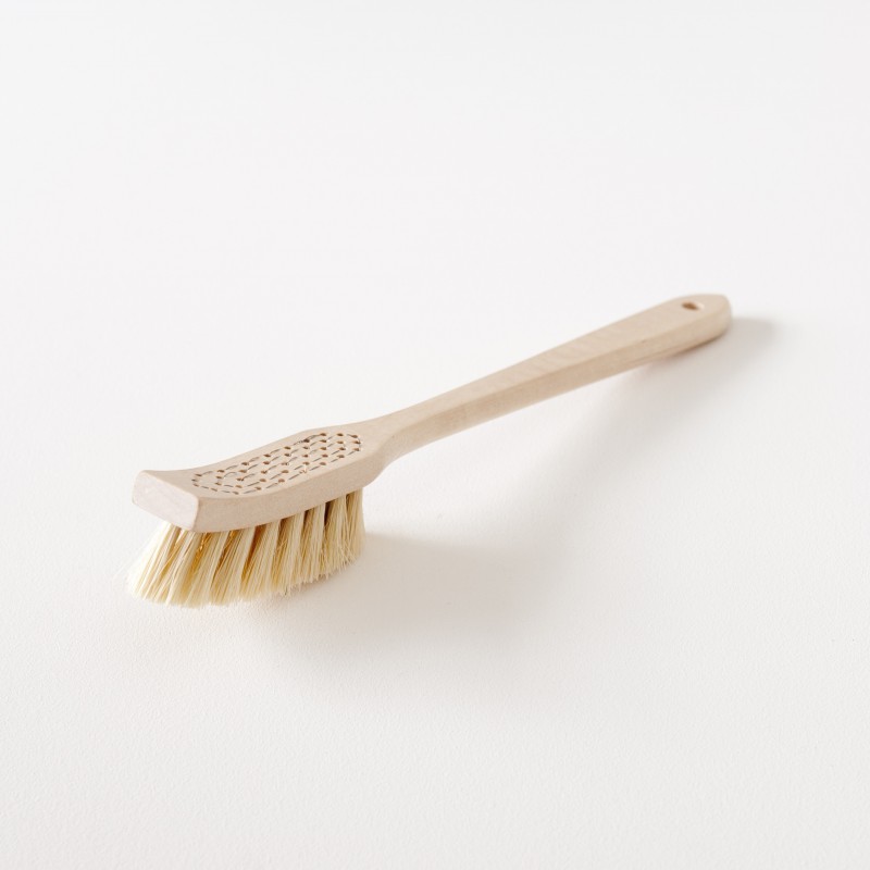 Brosse à vaisselle mi-dure en bois, fabriquée en Suède