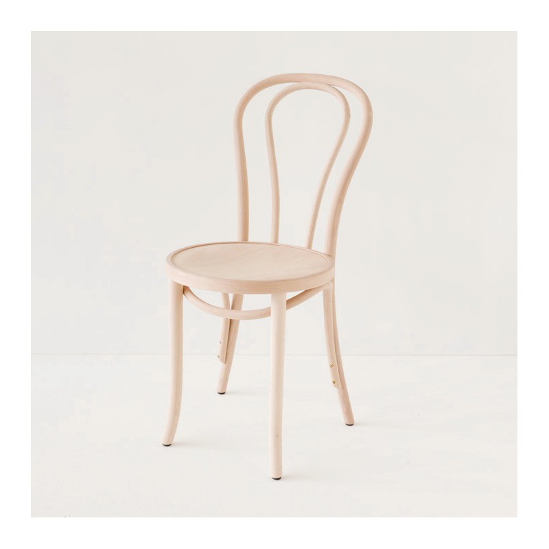 Chaise bistrot N°18 brute à peindre, fabriquée en Europe centrale