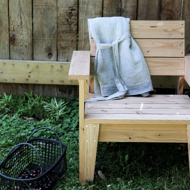 Fauteuil de jardin en mélèze 5