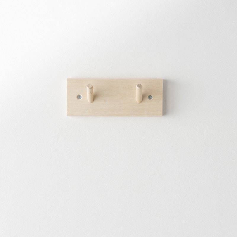 Patère en bois 2 crochets fabriquée en Suède