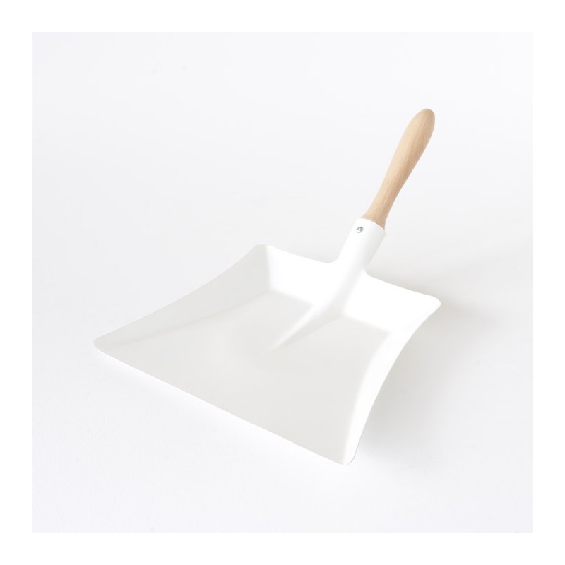 Pelle à poussière métal blanche, fabriquée en France