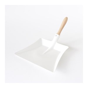 Pelle à poussière métal blanche