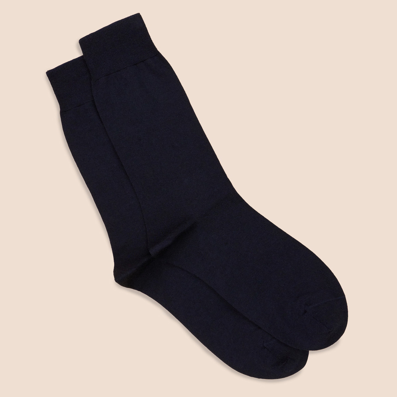 Chaussettes fines en laine mérinos bleu marine pour hommes
