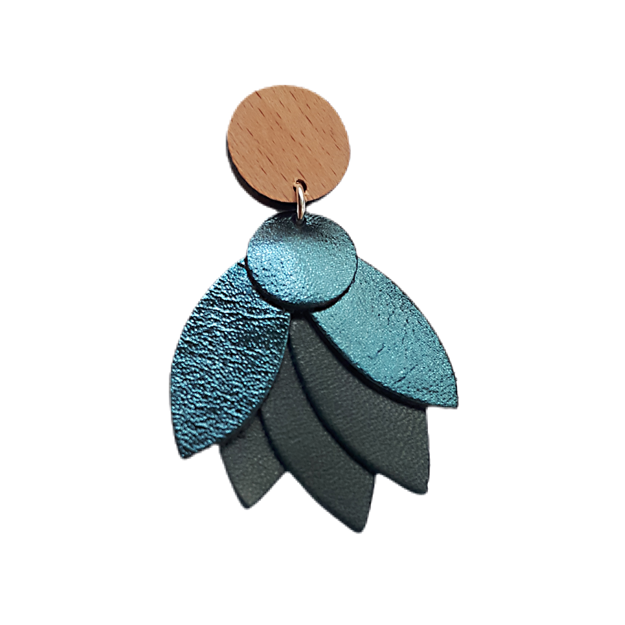 Broche MANDALA Bleu pétrole 5