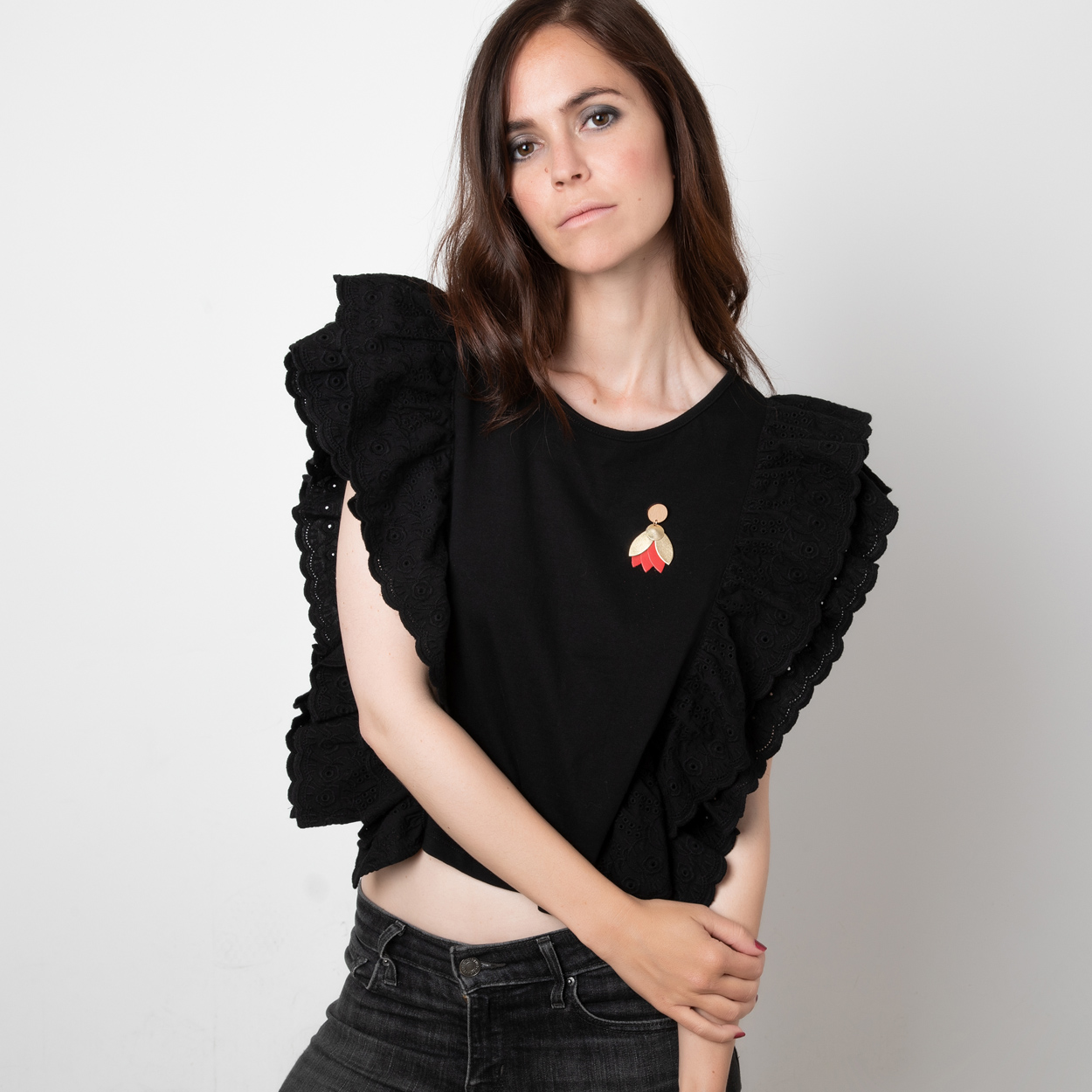 Broche MANDALA Rouge 3