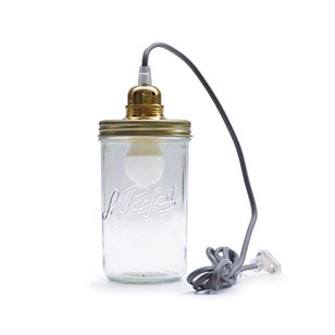 Lampe en bocal recyclé, Dekobocal grise