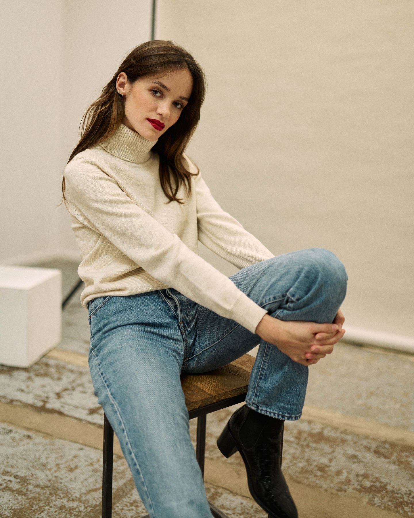 Col roulé femme - Écru 4