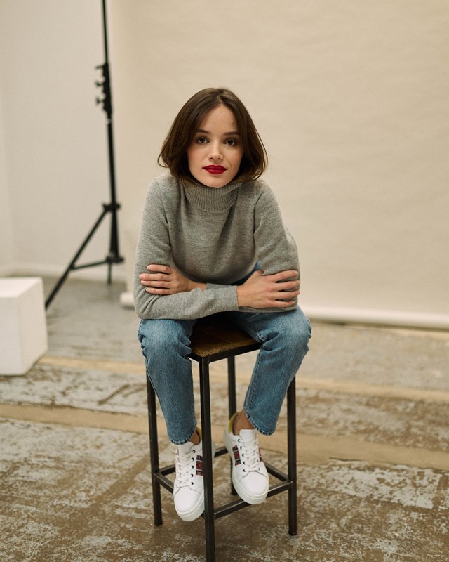 col roulé femme gris perus