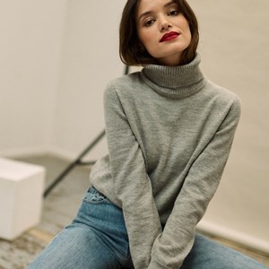 Col roulé femme - Gris