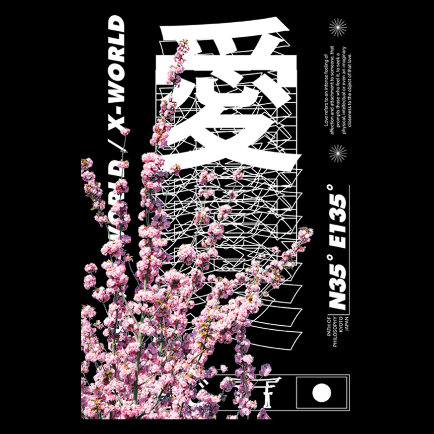 T-shirt "Japan Love" - Noir & Blanc 8