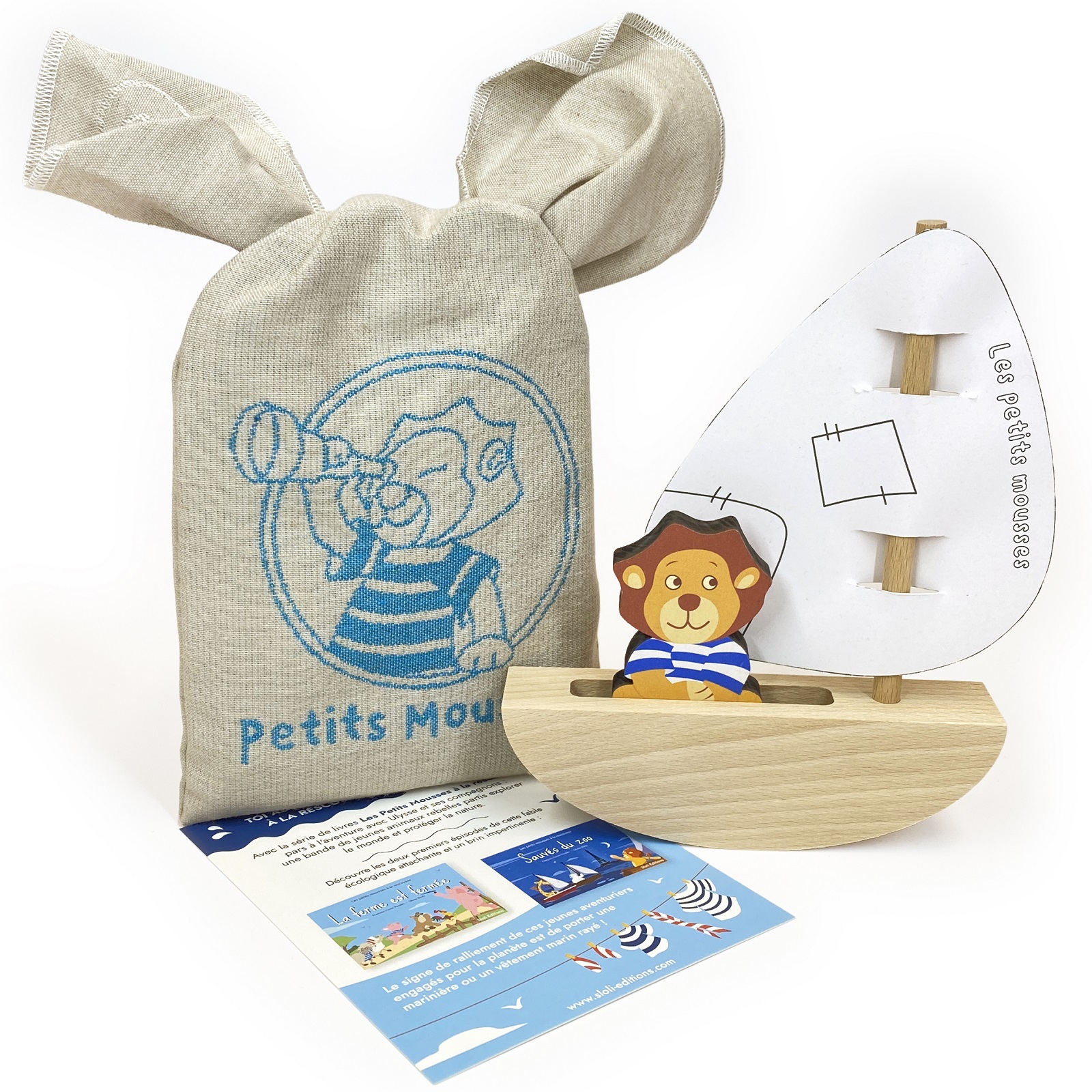 Jouet Ulysse et son bateau en bois du Jura 2