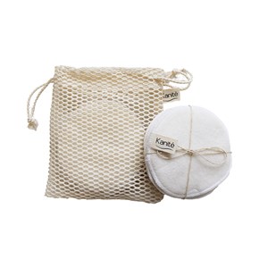 Lot de 5 cotons démaquillants lavables BIO avec filet