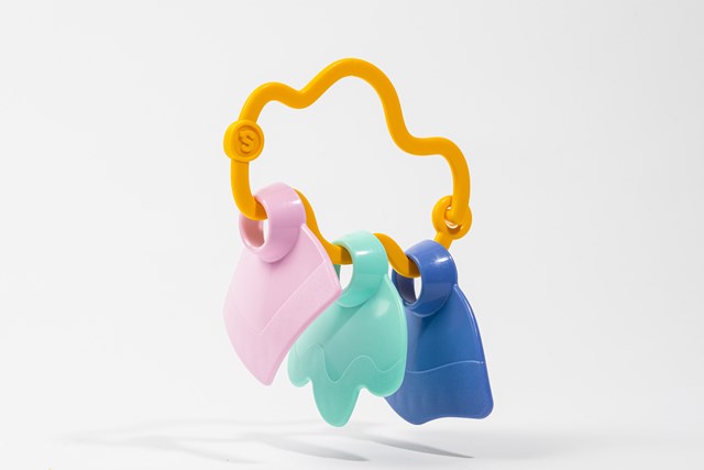 Le rêveur - Hochet à manipuler orange Made in France - Coffret Cadeau 5