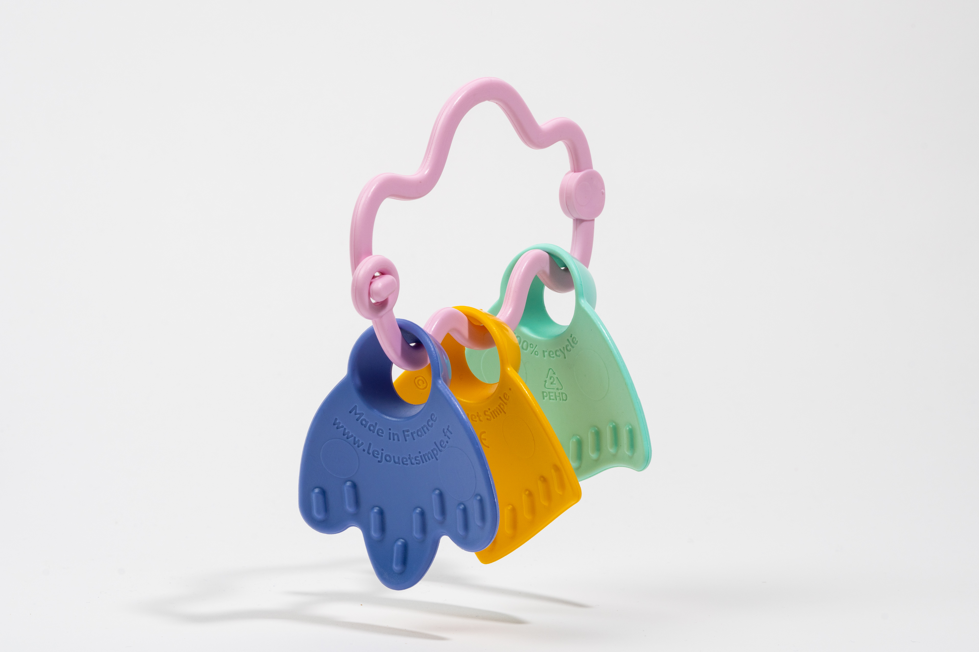 Le rêveur - Hochet à manipuler rose Made in France - Coffret Cadeau 2