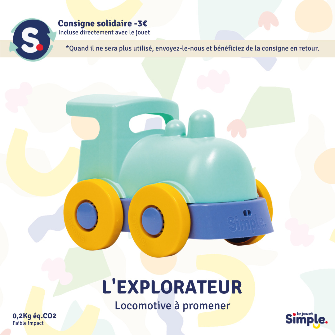 L'explorateur - Train à promener vert Made in France 5