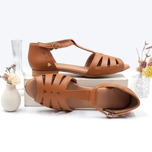Sandales vegan marron