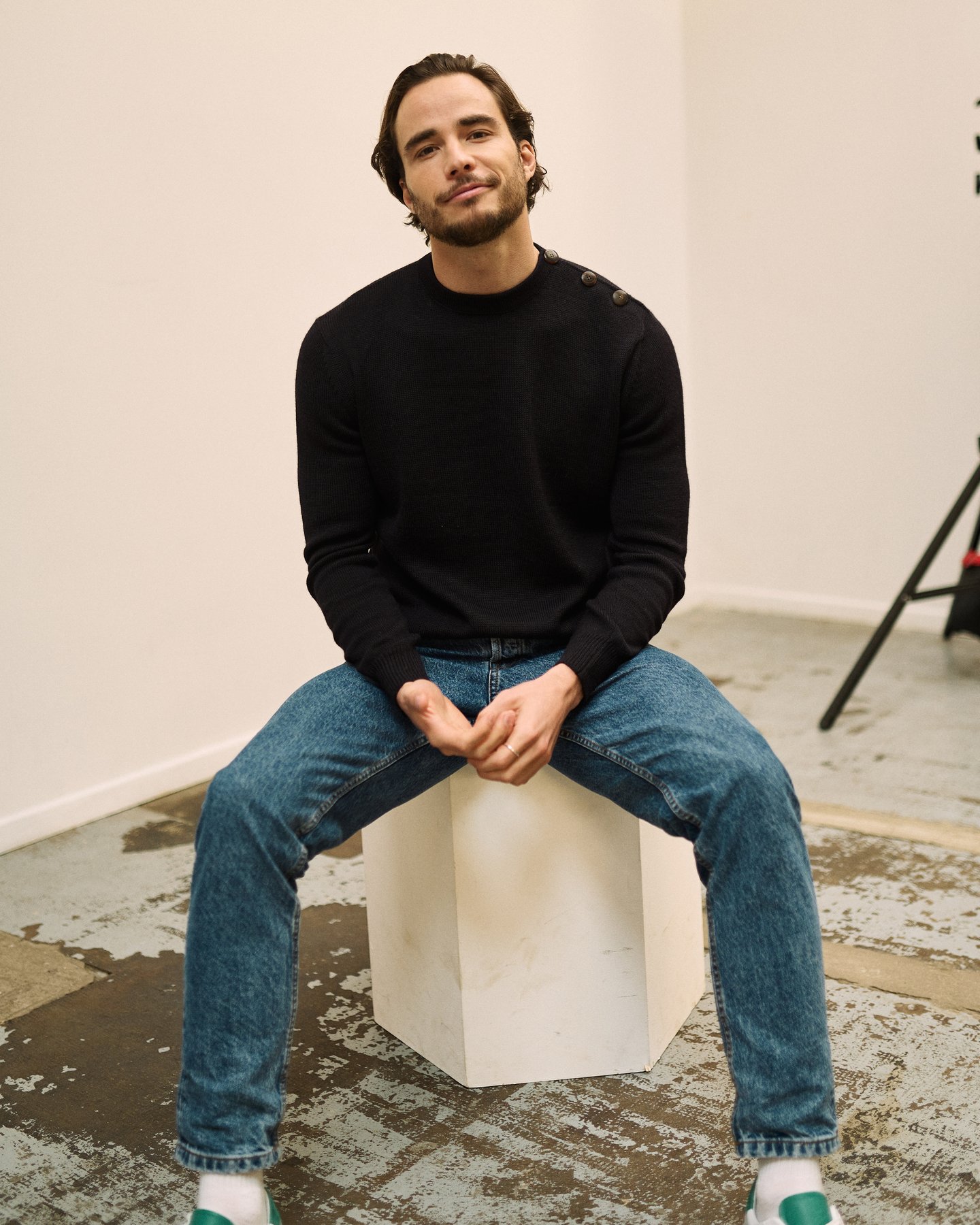 col bouton homme bleu marine perus