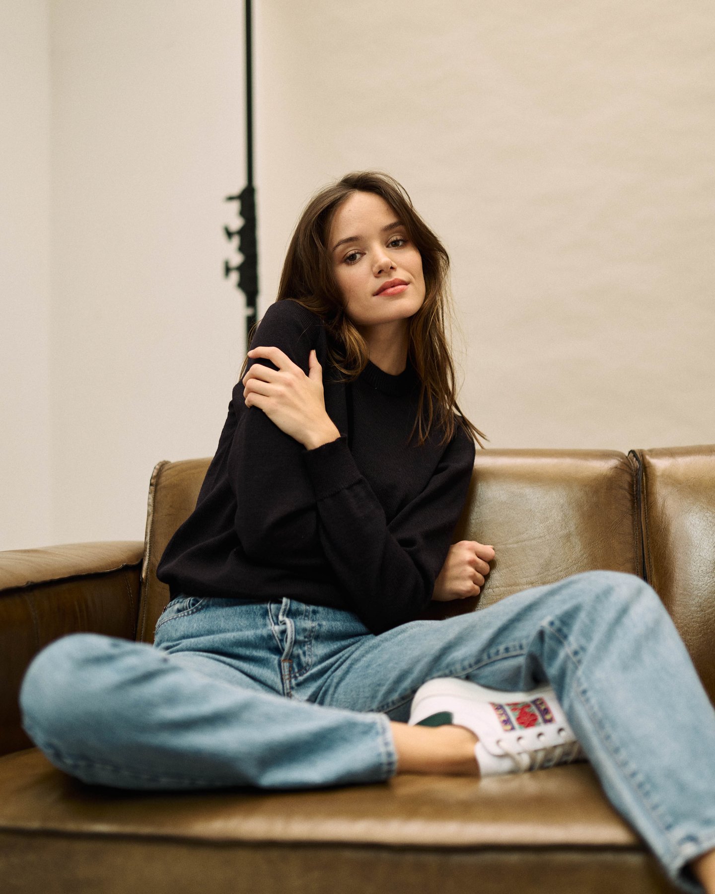 col rond femme bleu marine perus