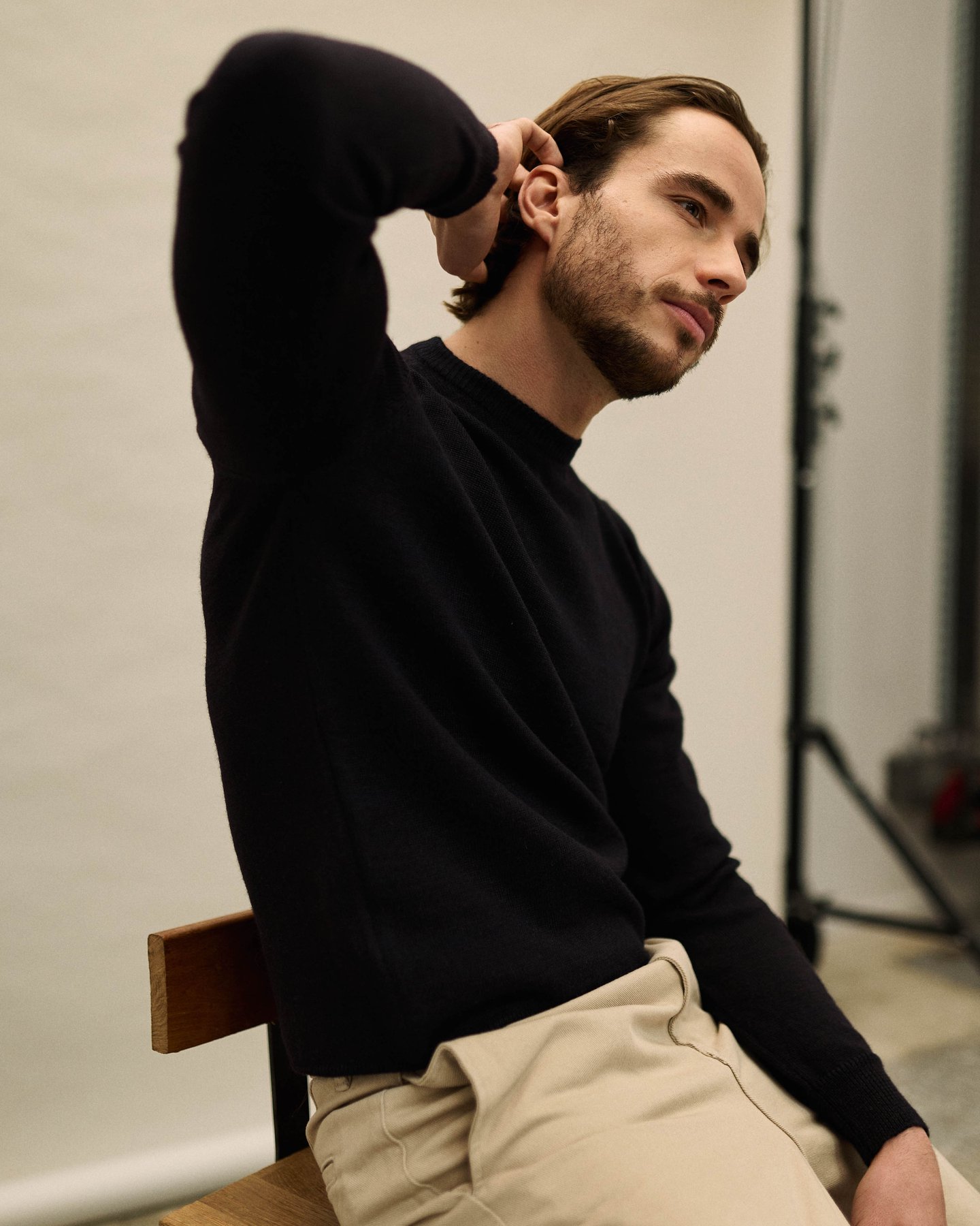 col rond homme bleu marine perus