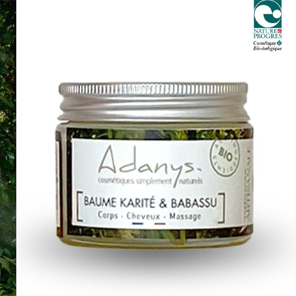 Baume corps au karité & babassu BIO - Hydratant/Nourrissant - Corps, cheveux, massages. 2